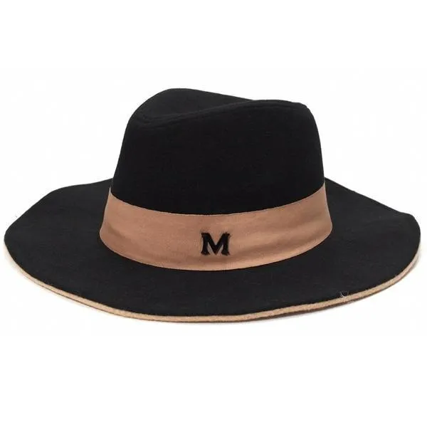 หมวกวูลปีกกวางสองสีตัว M - Fashion Wide brim wool hat