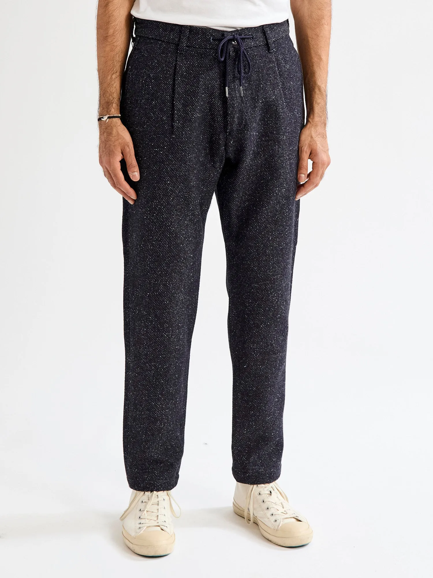 Indigo 12oz Denim Tweed Easy Tapered Pants