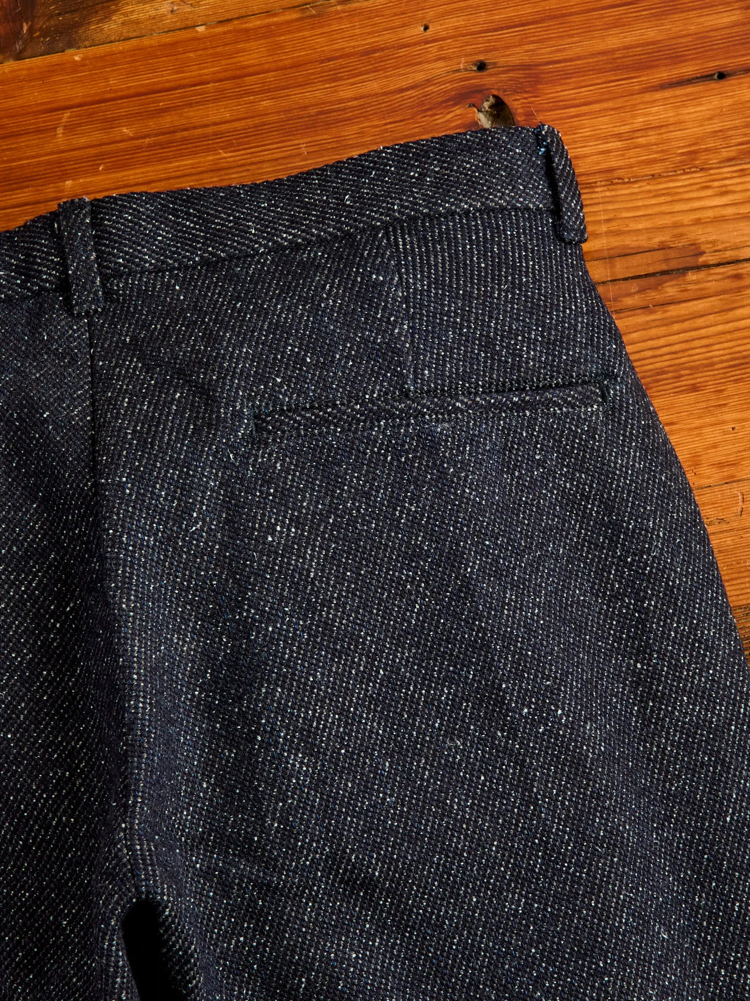 Indigo 12oz Denim Tweed Easy Tapered Pants