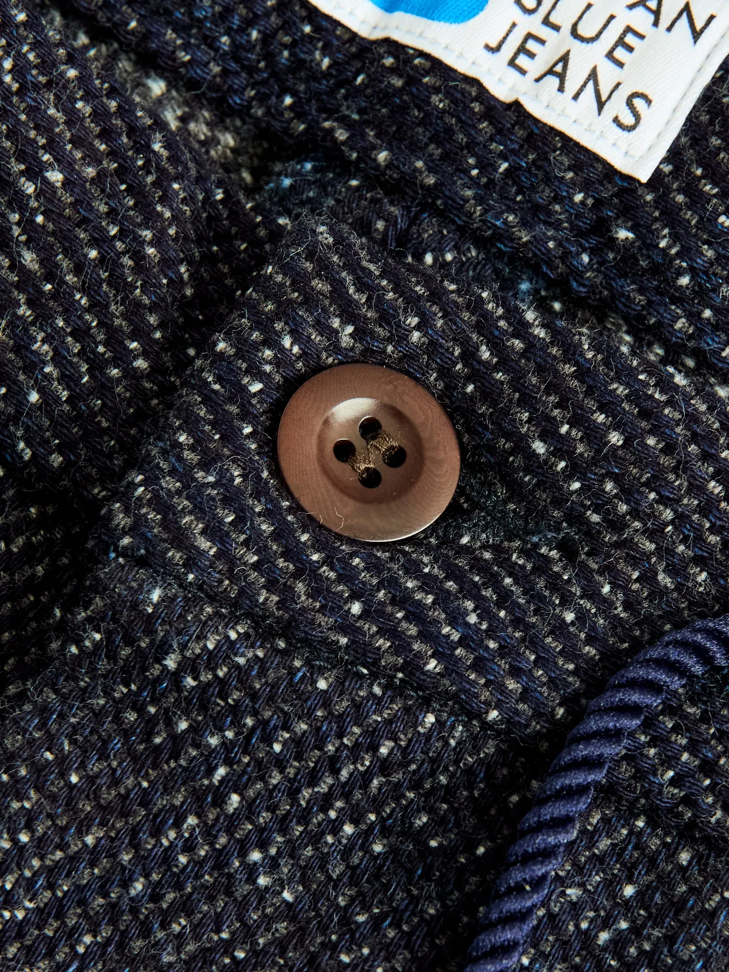 Indigo 12oz Denim Tweed Easy Tapered Pants