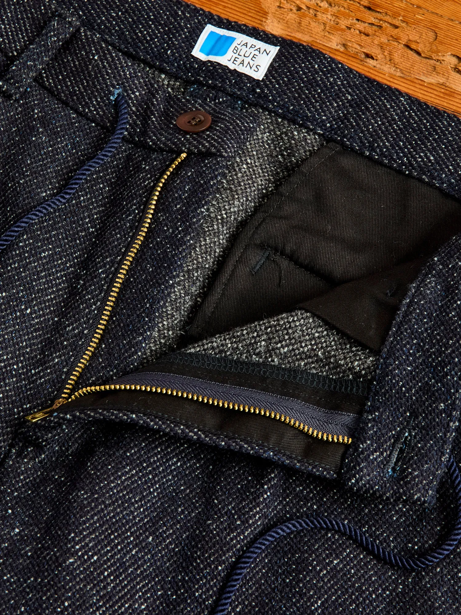 Indigo 12oz Denim Tweed Easy Tapered Pants