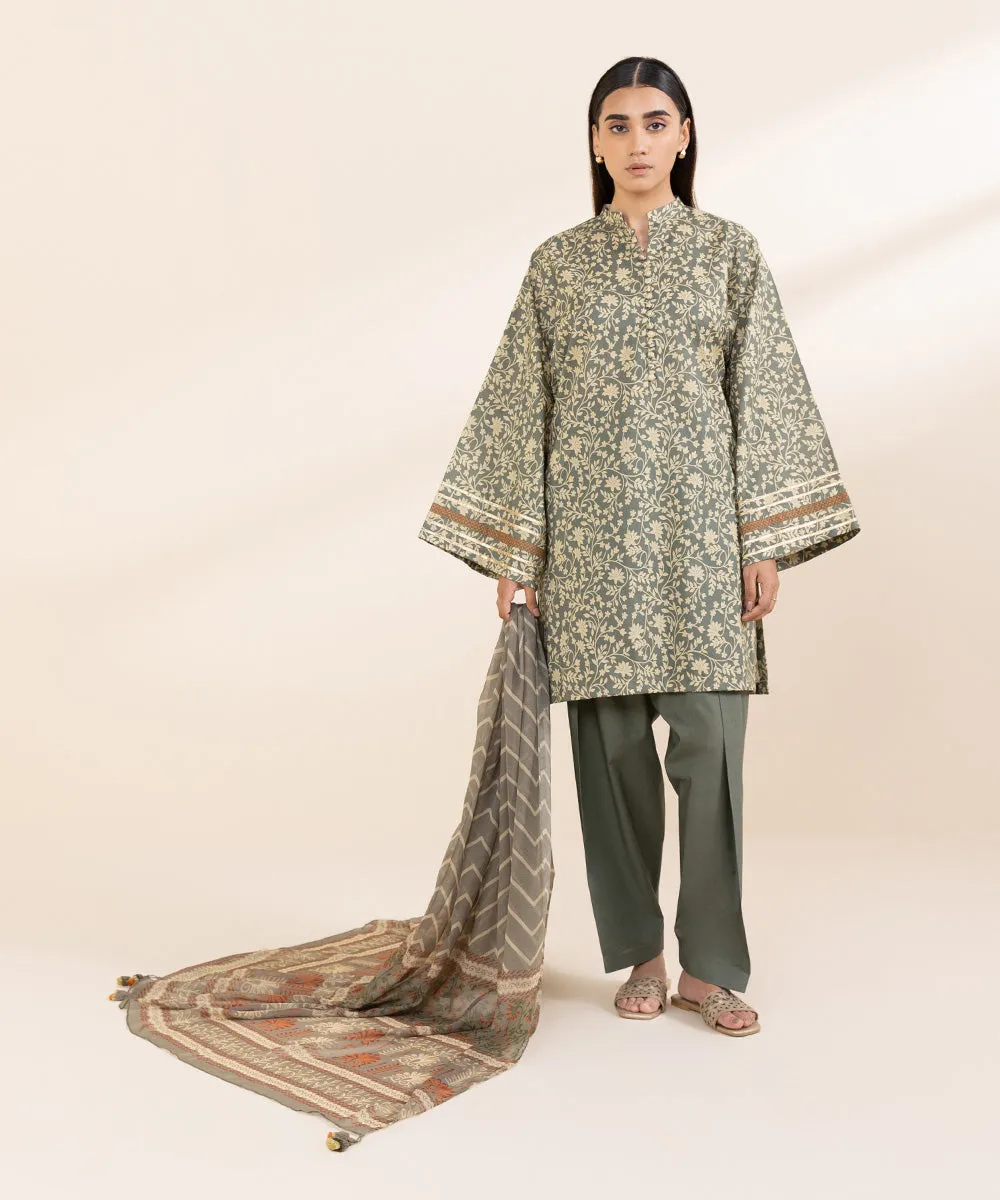 3 Piece - Printed Lawn Suit