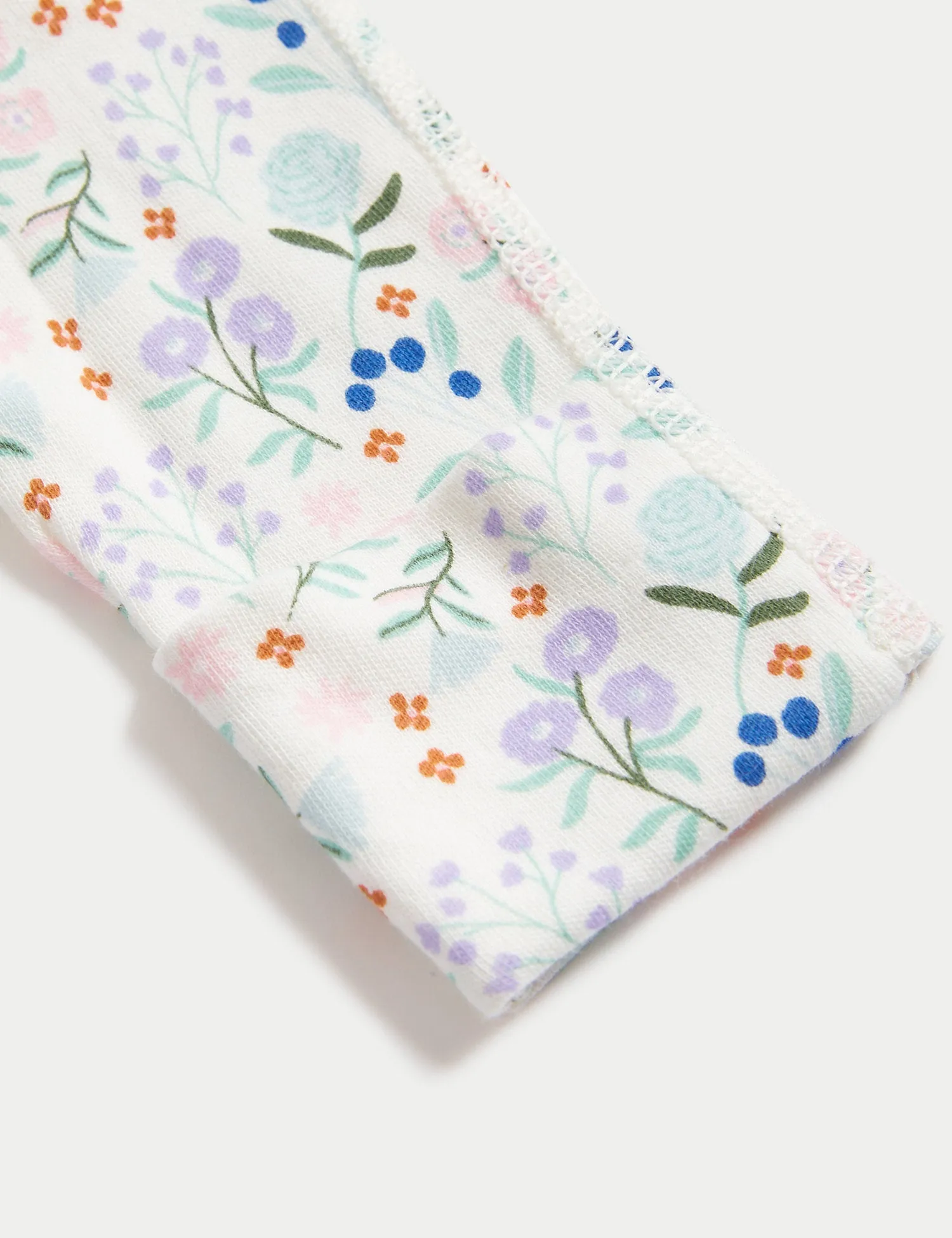 3pk Pure Cotton Floral Bodysuits