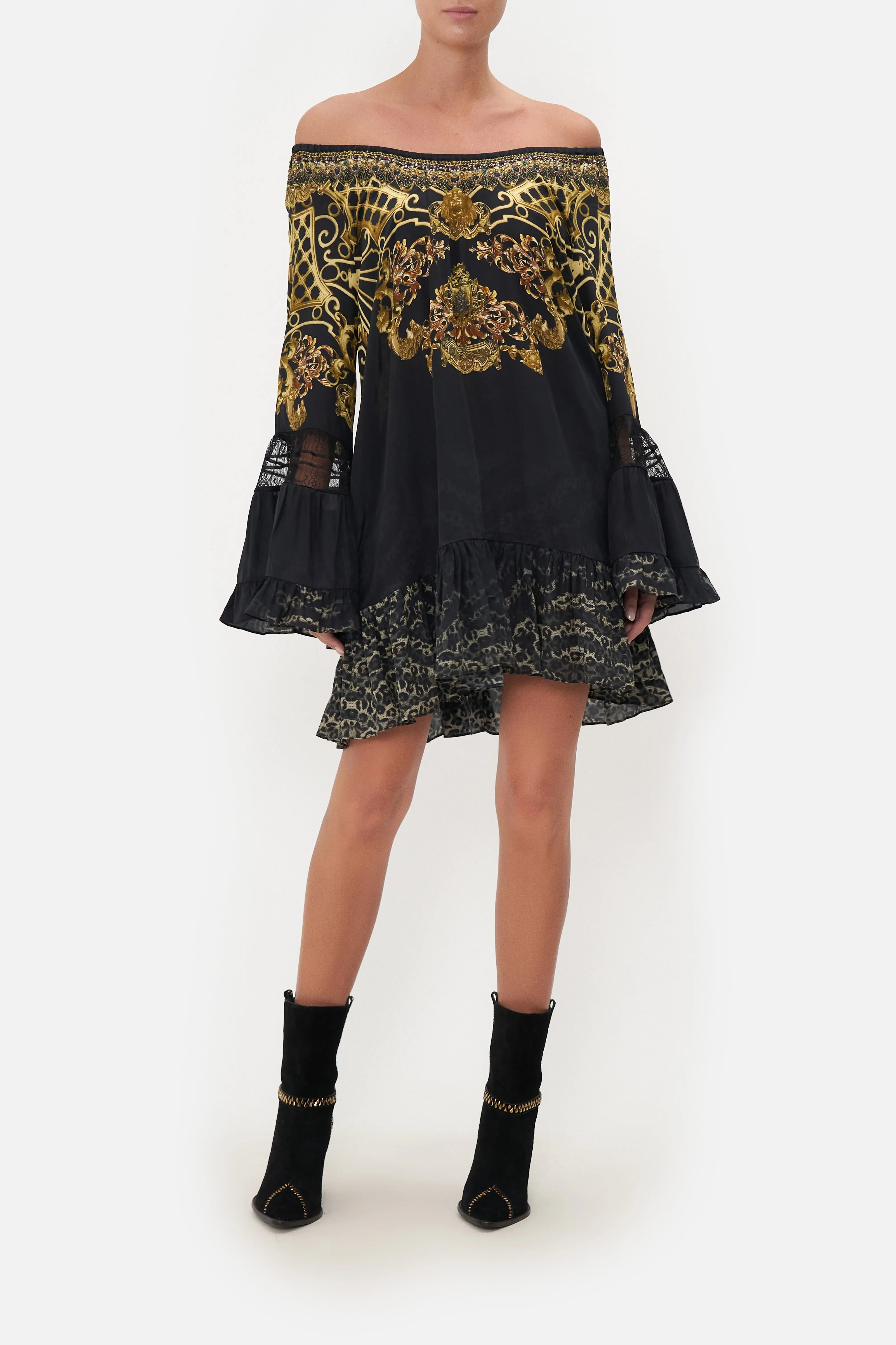 A LINE FRILL DRESS SHADOWS OF ARMADA