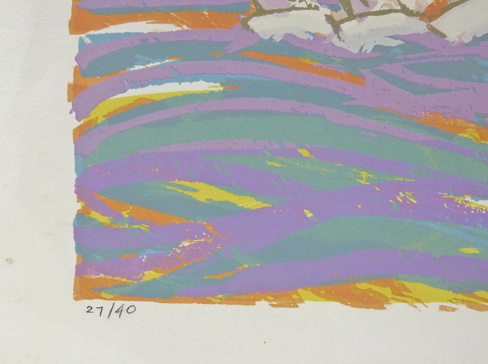 Abstract Yellow Sail Boat Serigraph
