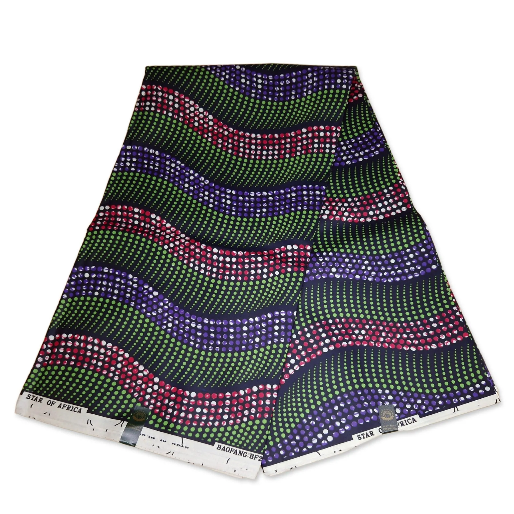 African print fabric - Wavy dots - Polycotton