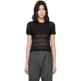 AMIRI Black Love Crochet T-Shirt