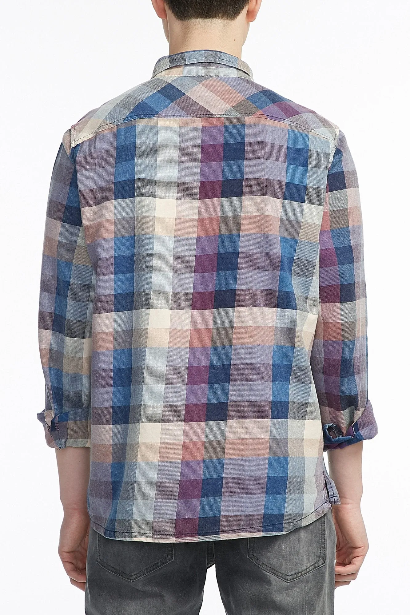 Amnesia Guys Bleach Splatter Woven Button-Up Shirt