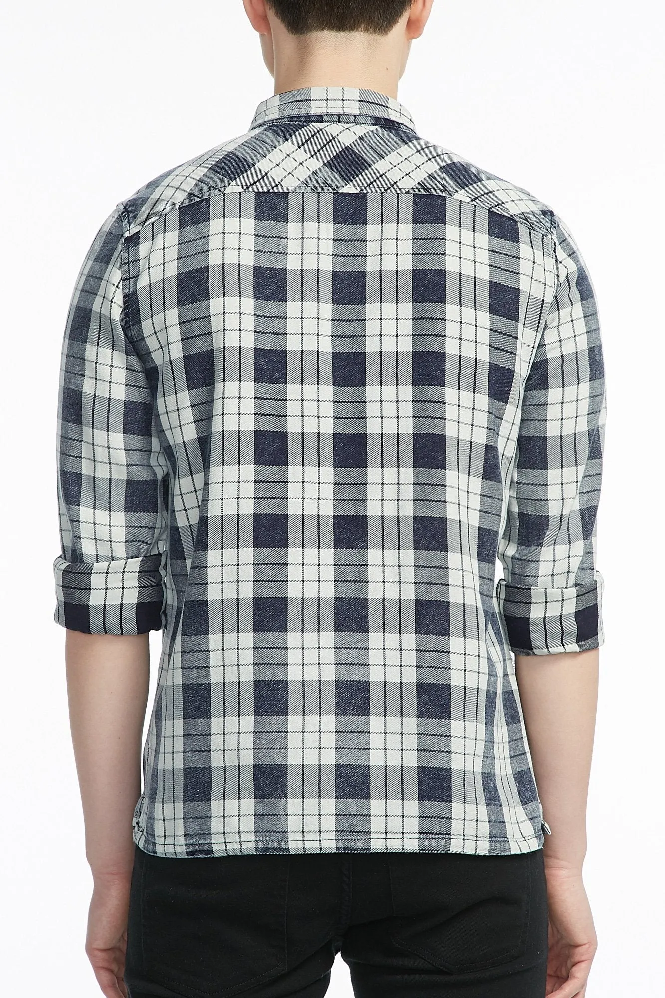 Amnesia Guys Bleach Splatter Woven Button-Up Shirt