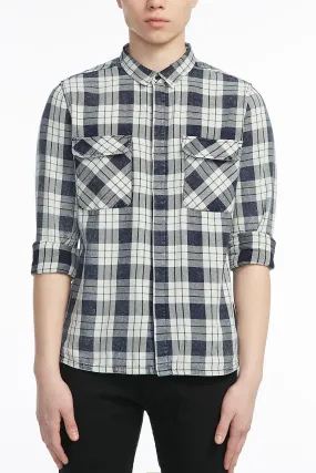 Amnesia Guys Bleach Splatter Woven Button-Up Shirt