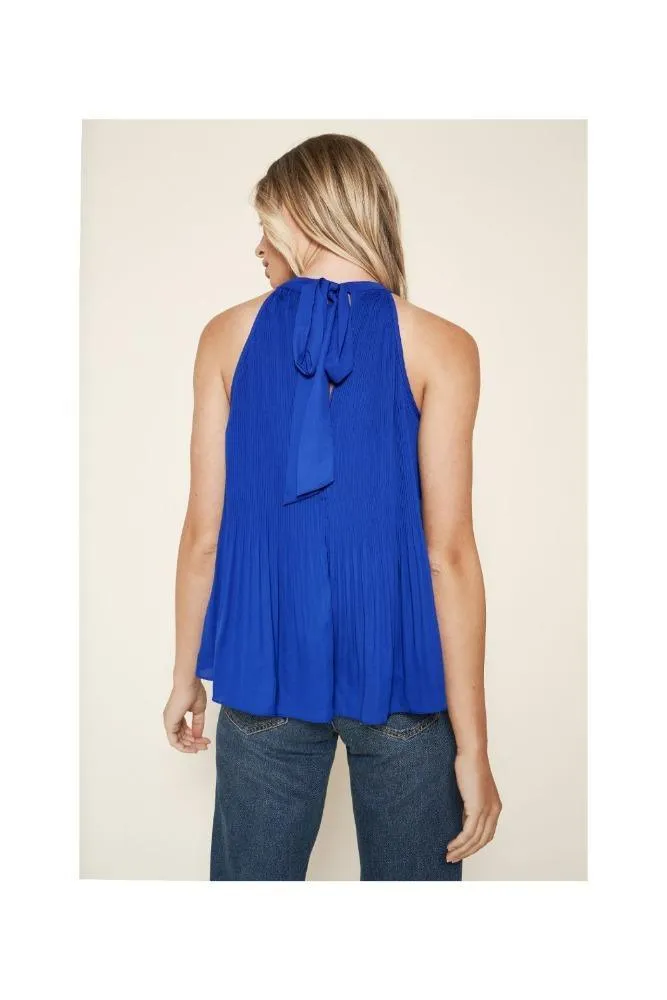 Arcadia Pleated Halter Top