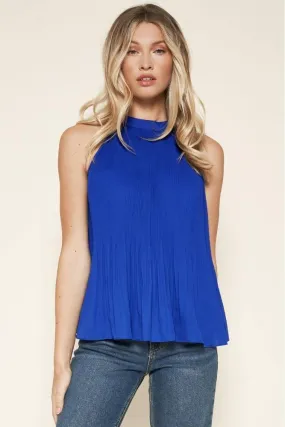 Arcadia Pleated Halter Top