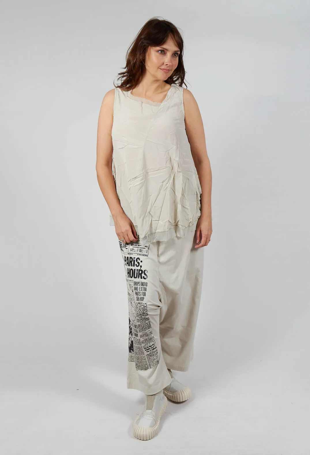 Asymmetrical A-Line Blouse in Eraser