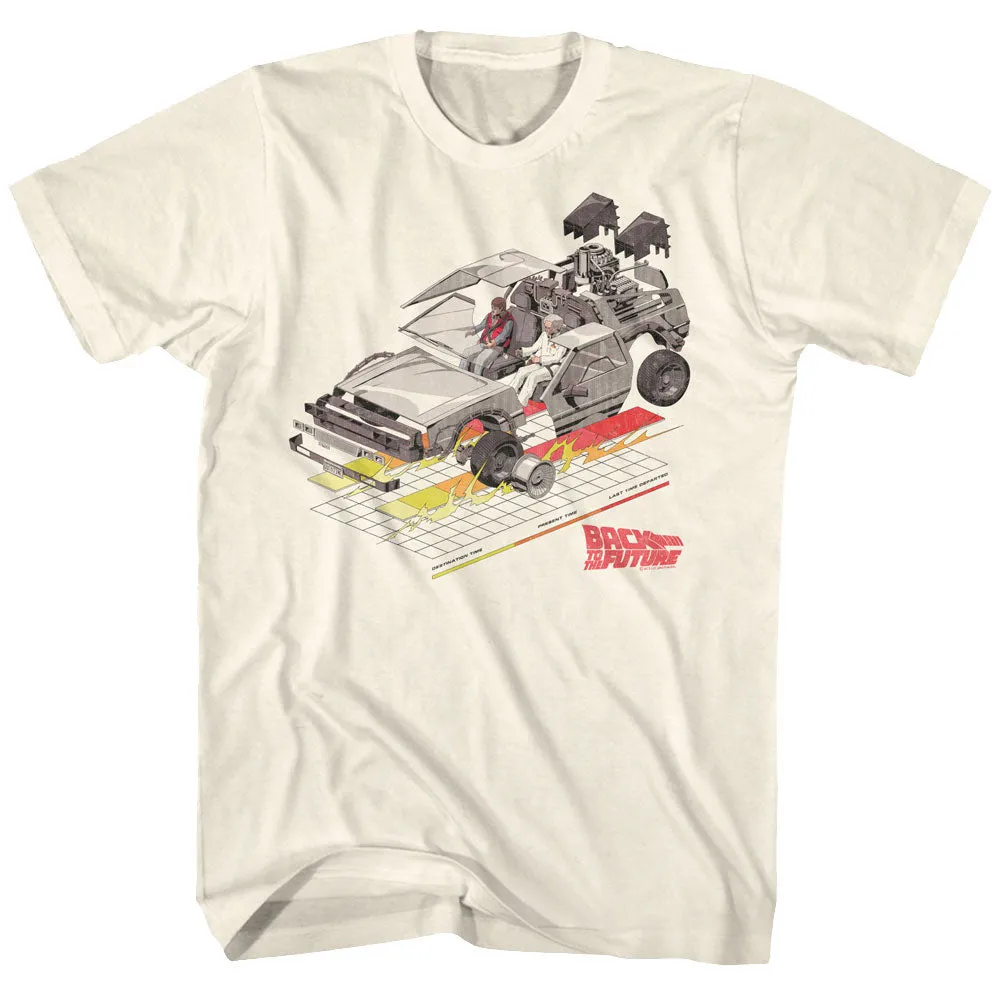 Back to the Future - Deconstructed Car with Grid