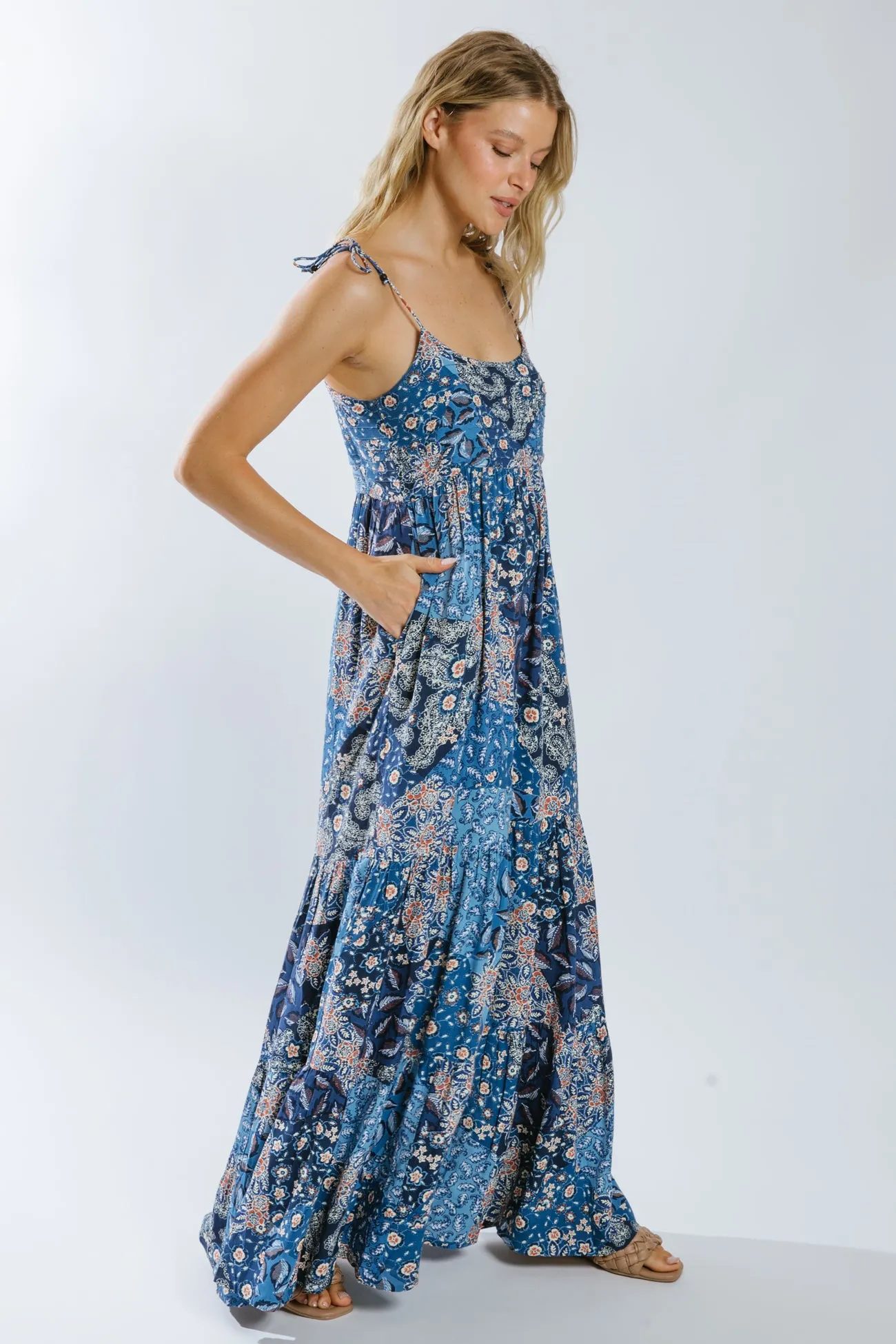 Berdina Tie Strap Maxi Dress