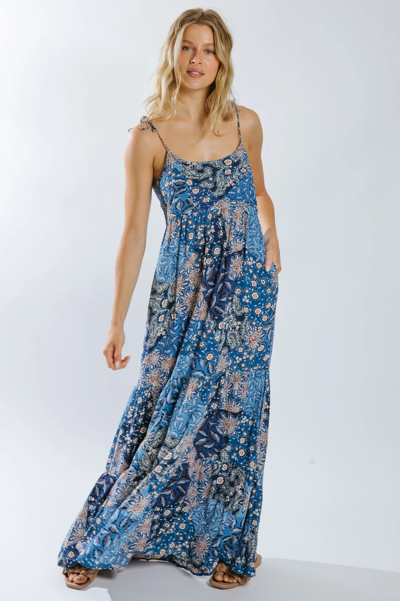 Berdina Tie Strap Maxi Dress