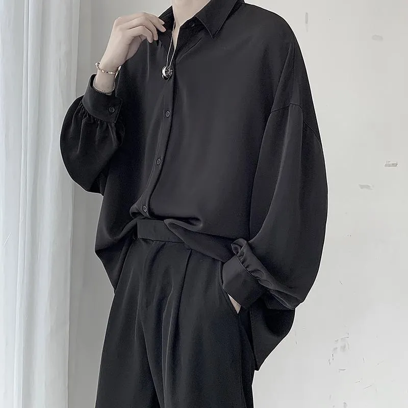 Black Long-sleeved Shirts Men