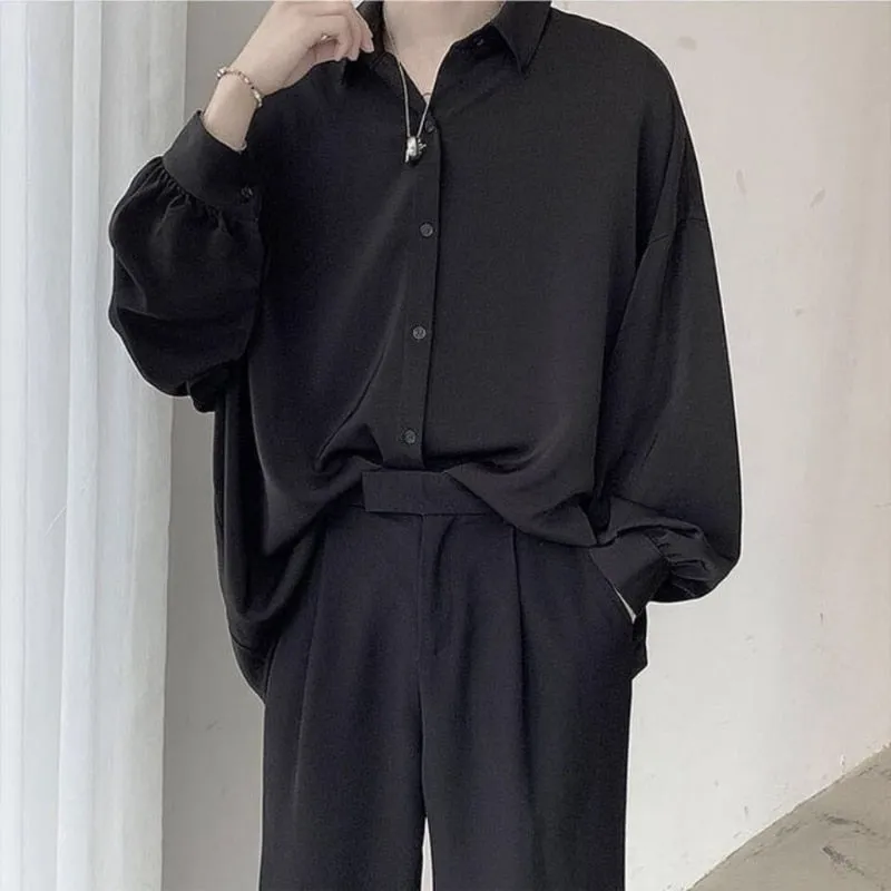 Black Long-sleeved Shirts Men