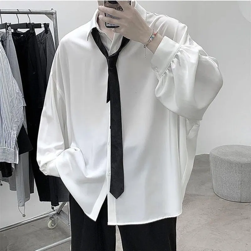 Black Long-sleeved Shirts Men