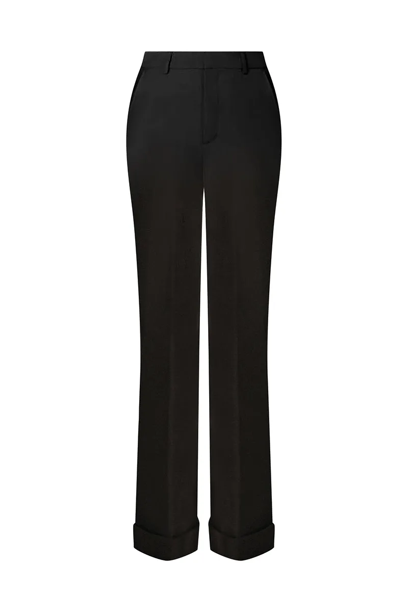 BLACK STRAIGHT PANTS