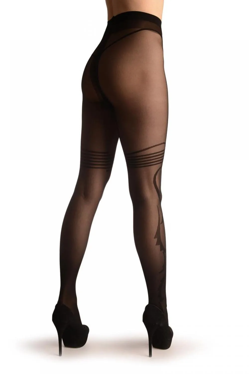 Black With Striped Top & Side Sketches