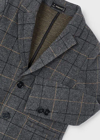 blazer knit plaid - pencil-045