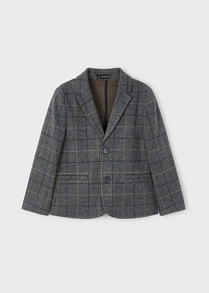 blazer knit plaid - pencil-045