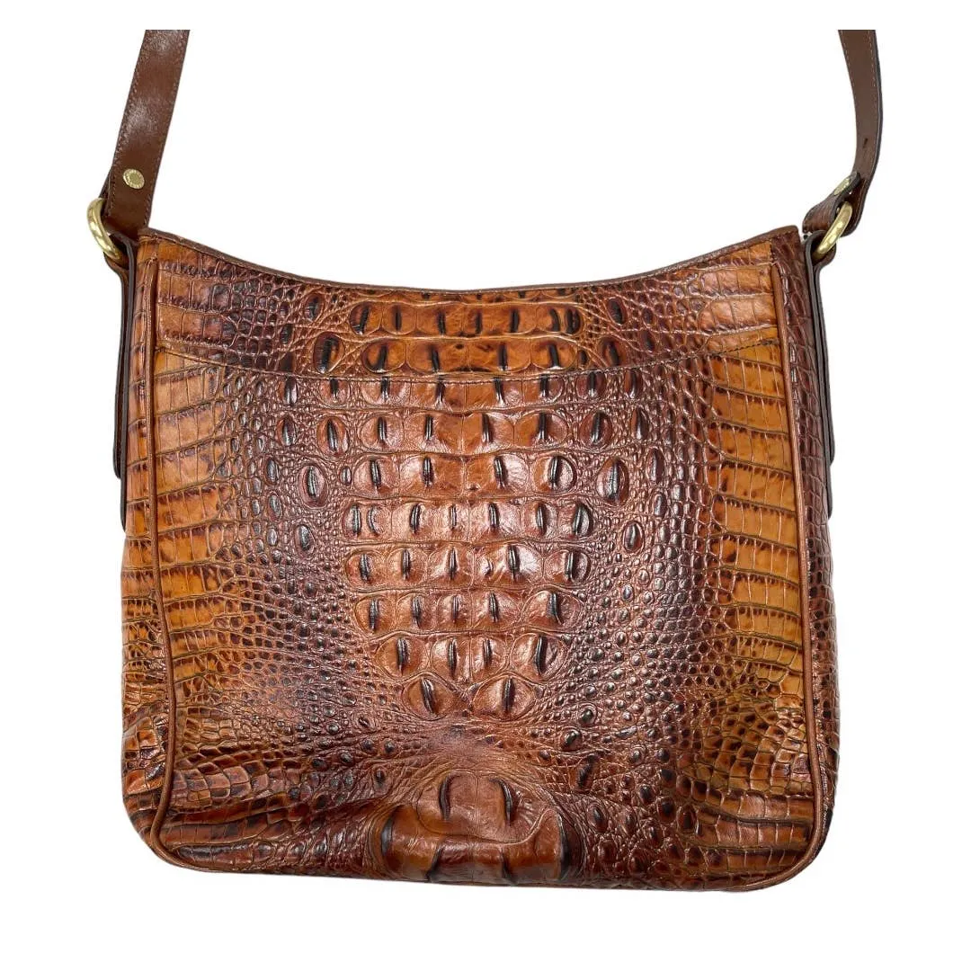 Brahmin Pecan Melbourne Large Crossbody Handbag Purse Leather New
