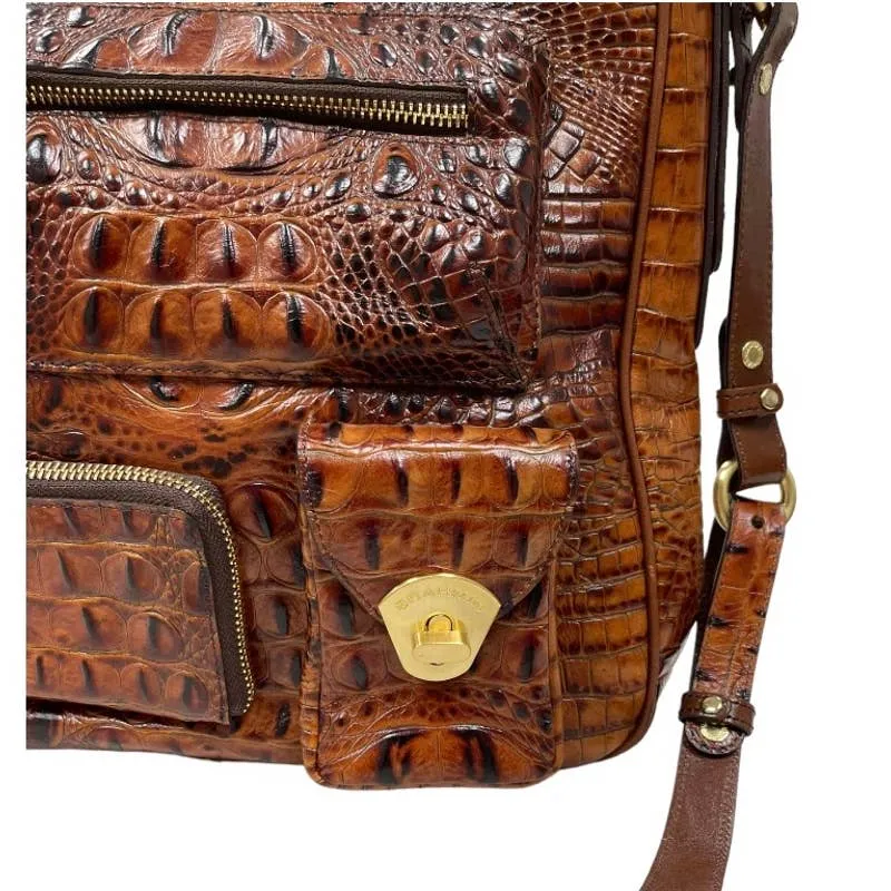 Brahmin Pecan Melbourne Large Crossbody Handbag Purse Leather New