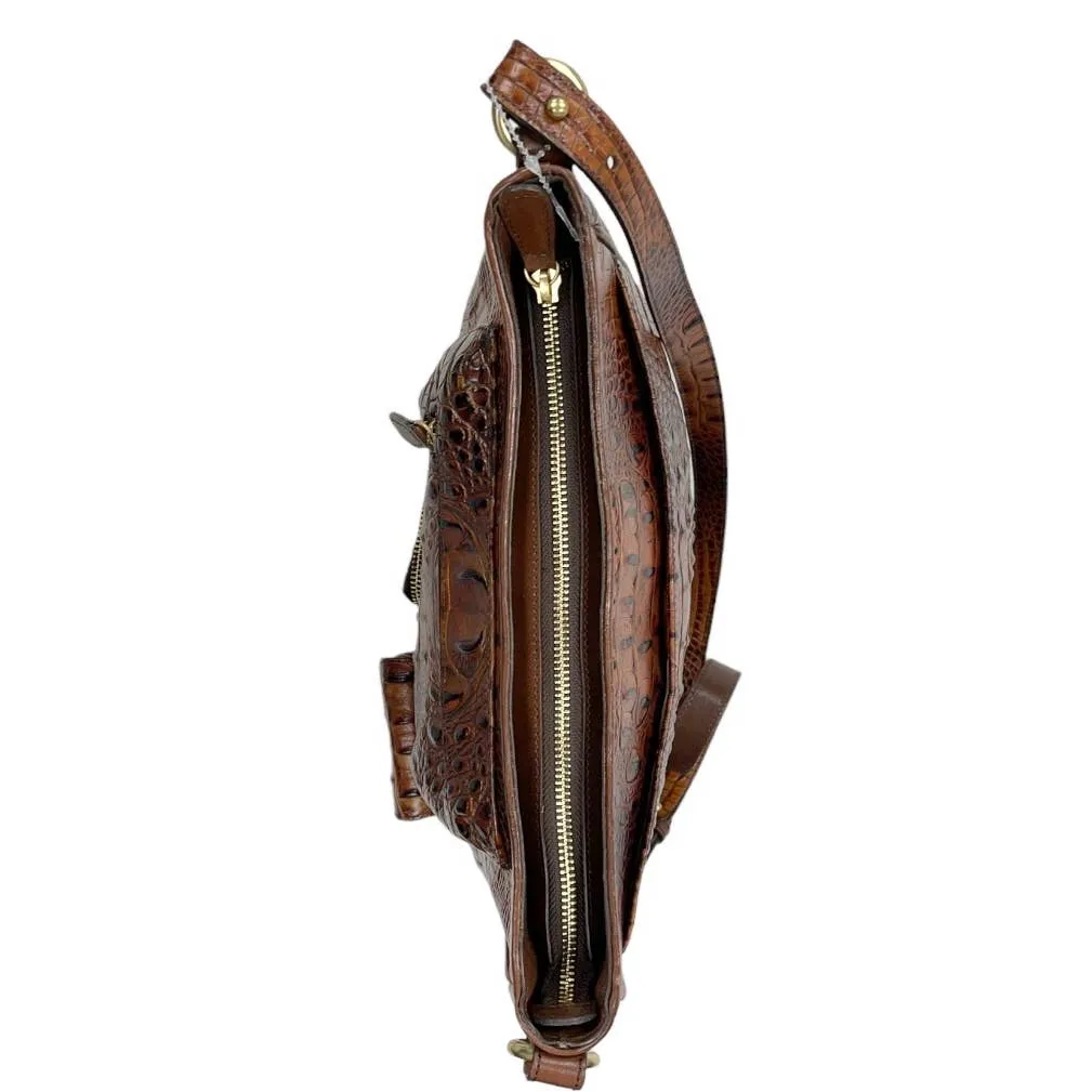 Brahmin Pecan Melbourne Large Crossbody Handbag Purse Leather New