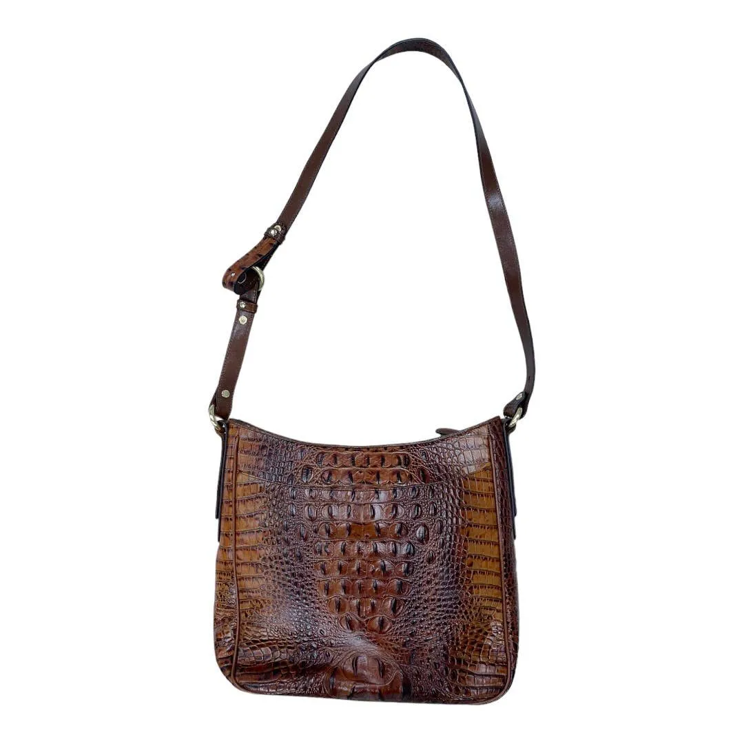Brahmin Pecan Melbourne Large Crossbody Handbag Purse Leather New