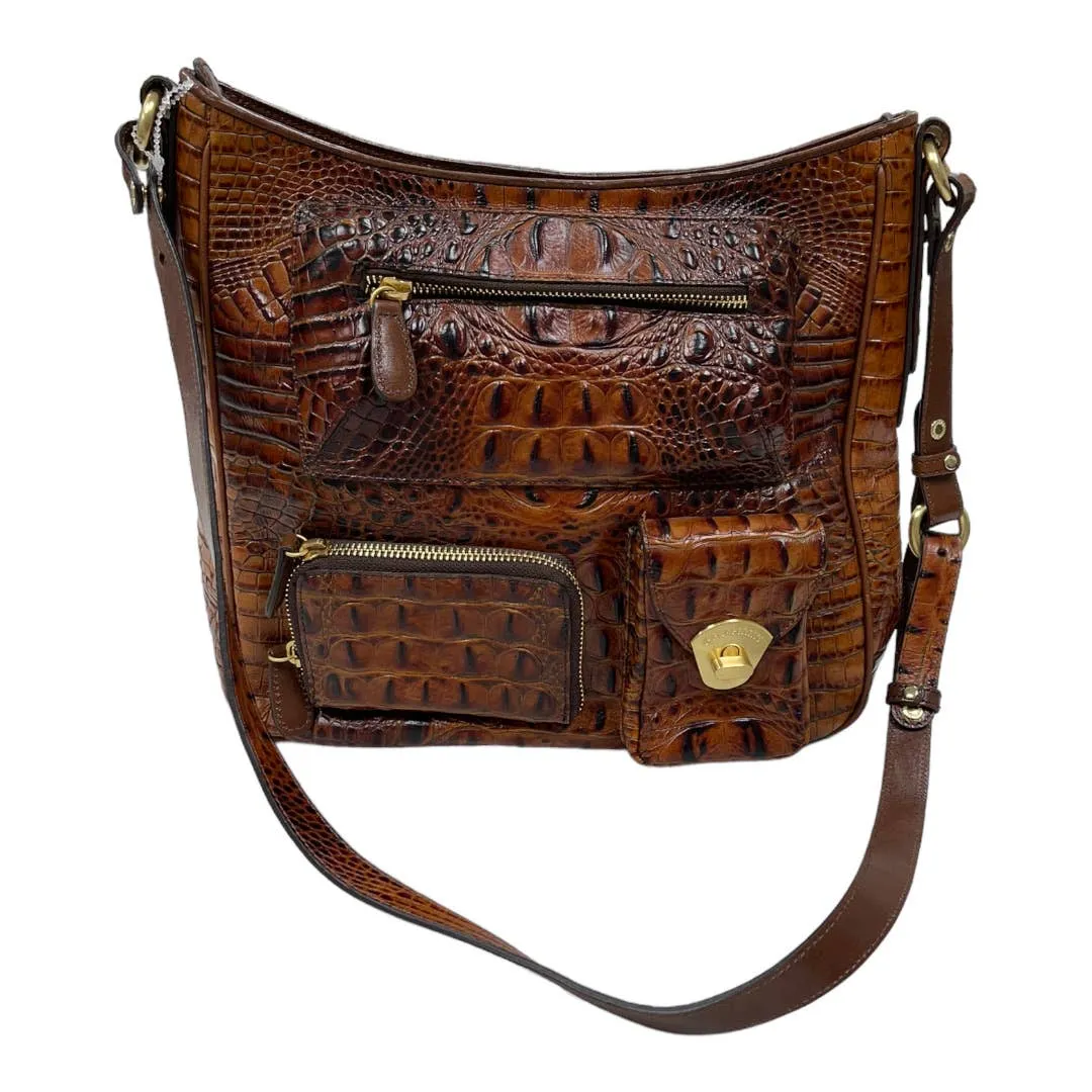 Brahmin Pecan Melbourne Large Crossbody Handbag Purse Leather New