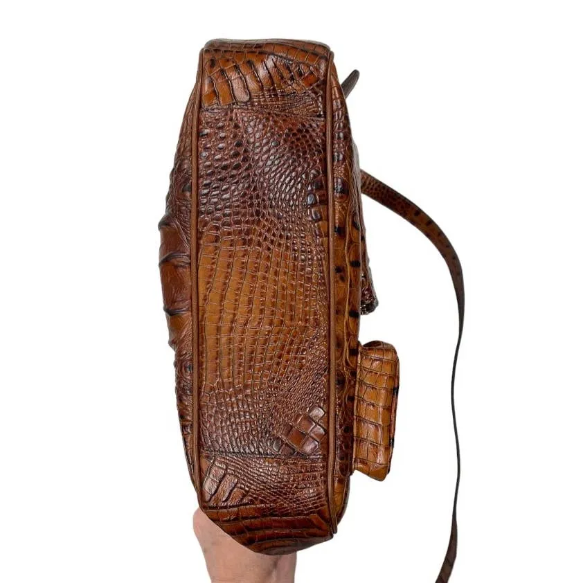 Brahmin Pecan Melbourne Large Crossbody Handbag Purse Leather New