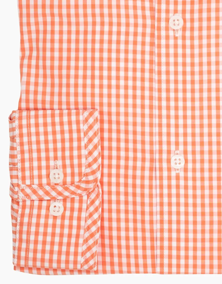 Brooklyn Orange Gingham Shirt
