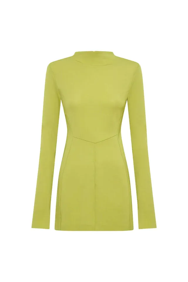 Camilla and Marc Olea Long Sleeve Dress - Chartreuse