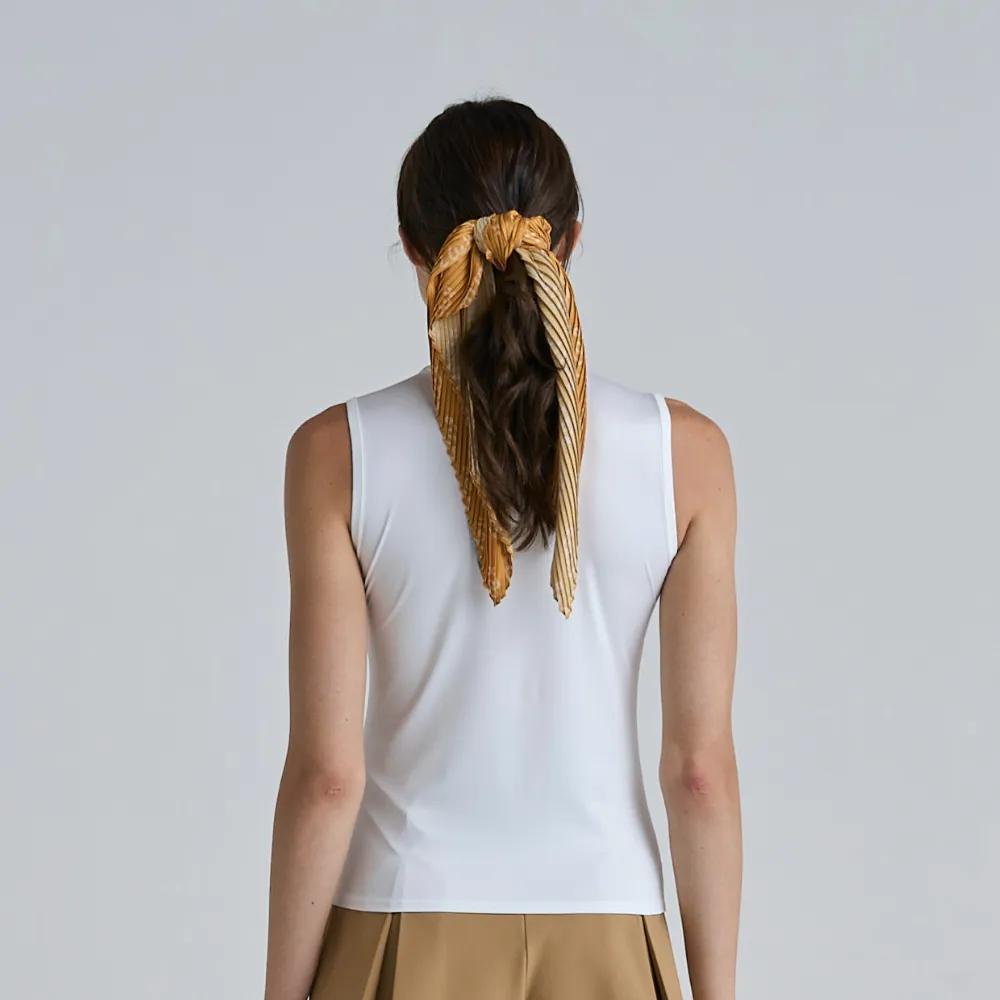 Carlyle Monogram Pleated Scarf