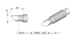 Cartridge Bevel Ø2-10PK