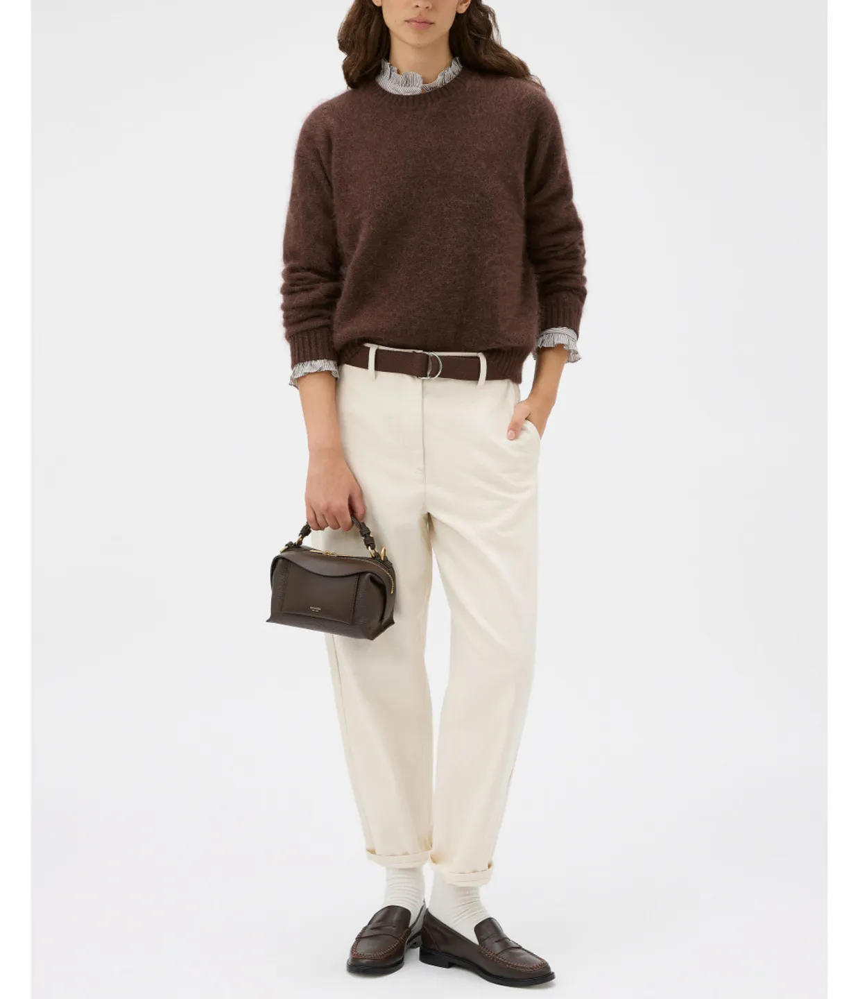 Cashmere Blend Knit in Dark Chocolate