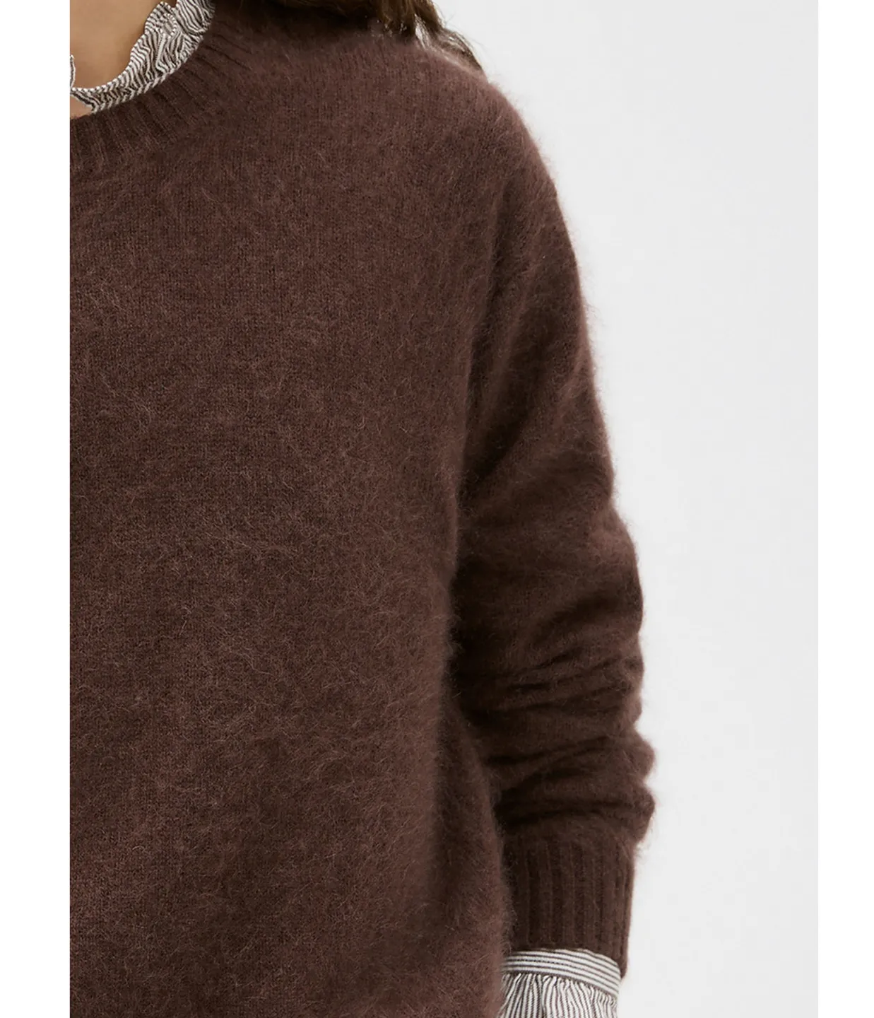 Cashmere Blend Knit in Dark Chocolate