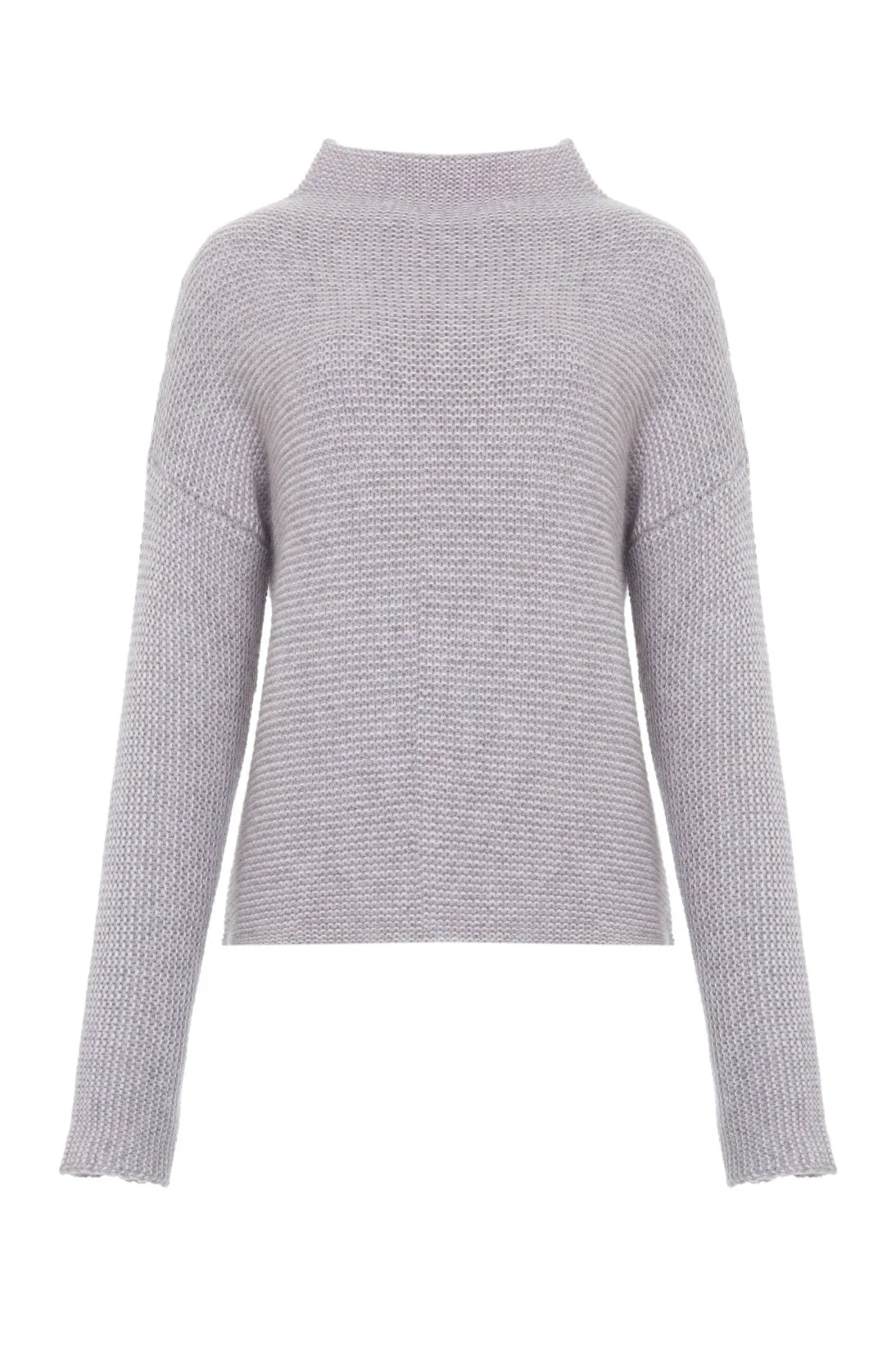 Luxurious Cashmere Links Stitch Mockneck Sweater