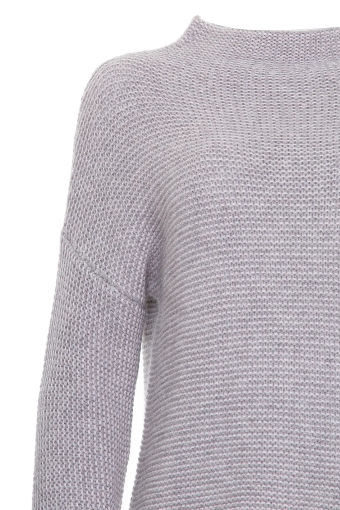 Luxurious Cashmere Links Stitch Mockneck Sweater