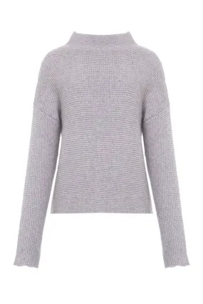 Luxurious Cashmere Links Stitch Mockneck Sweater