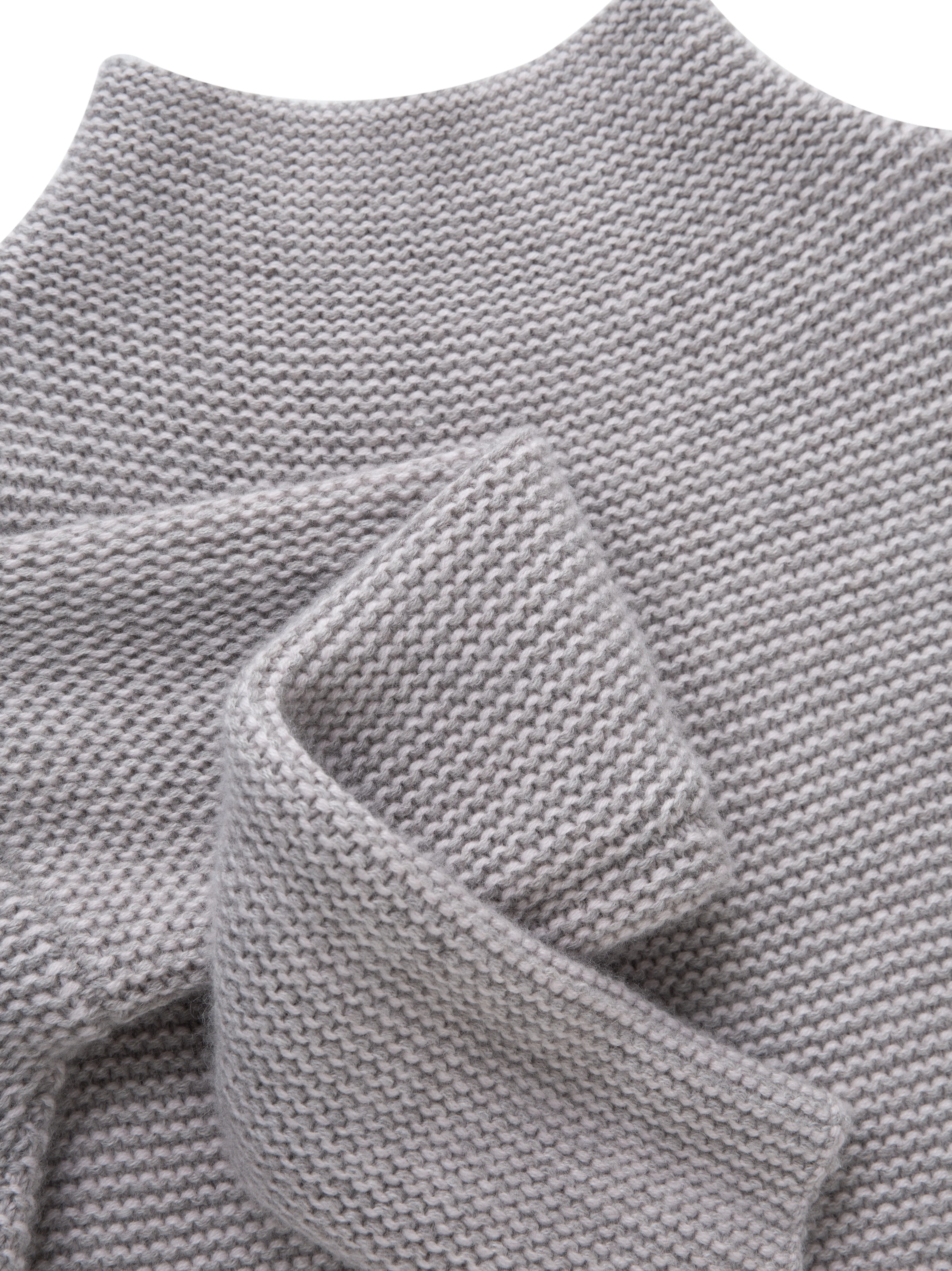 Luxurious Cashmere Links Stitch Mockneck Sweater