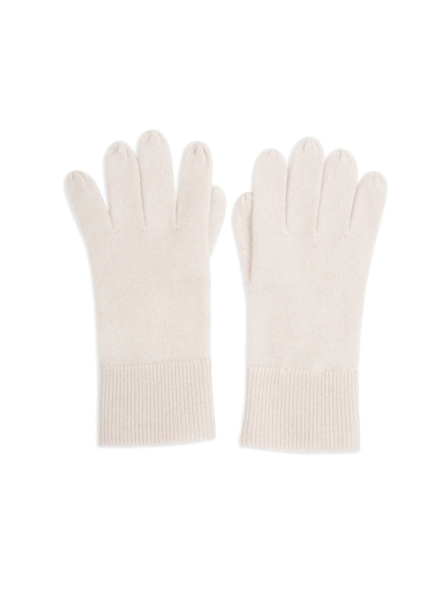 Cashmere mittens "Snow" - pearl