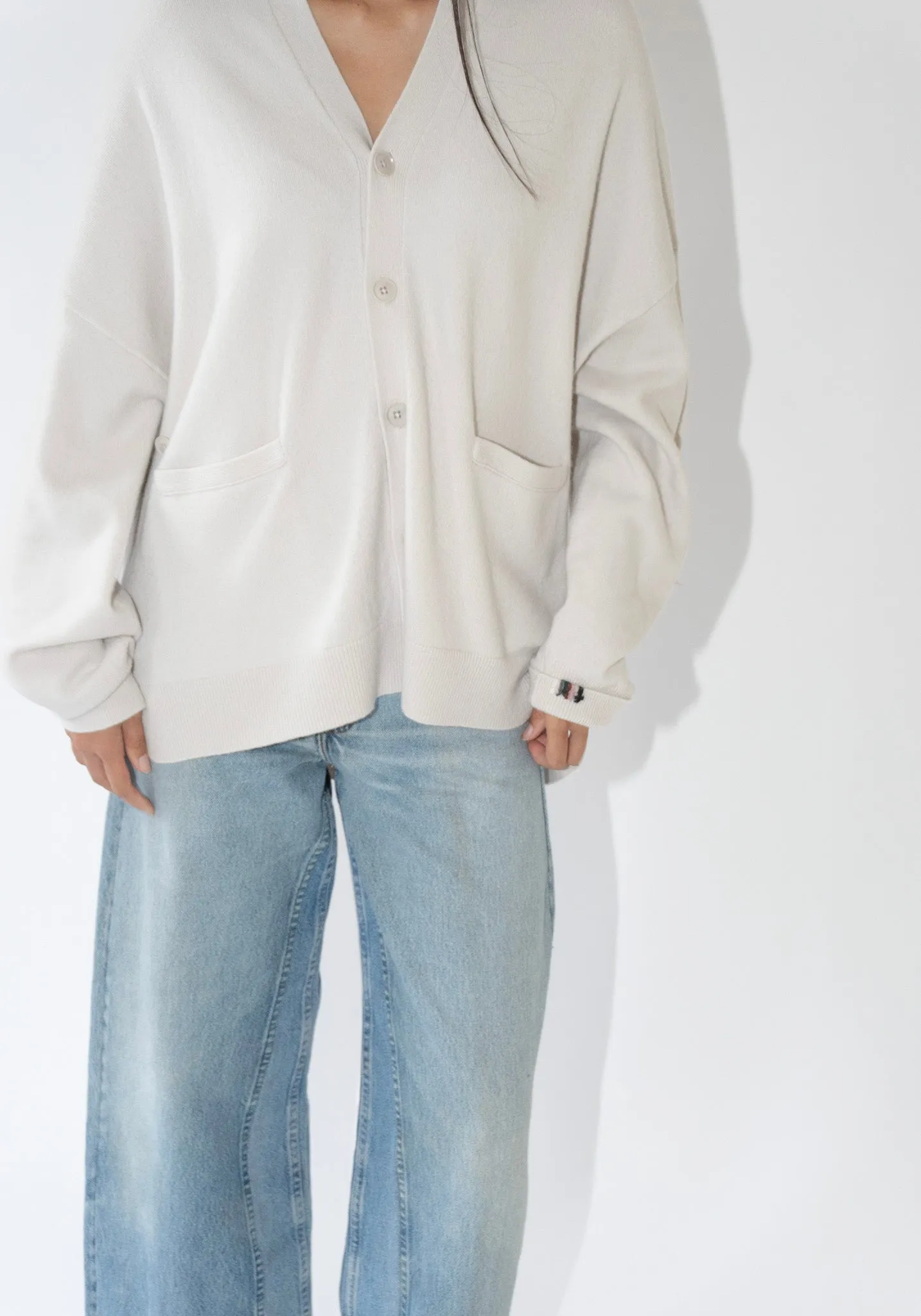 Cashmere Tokio Cardigan in Chalk