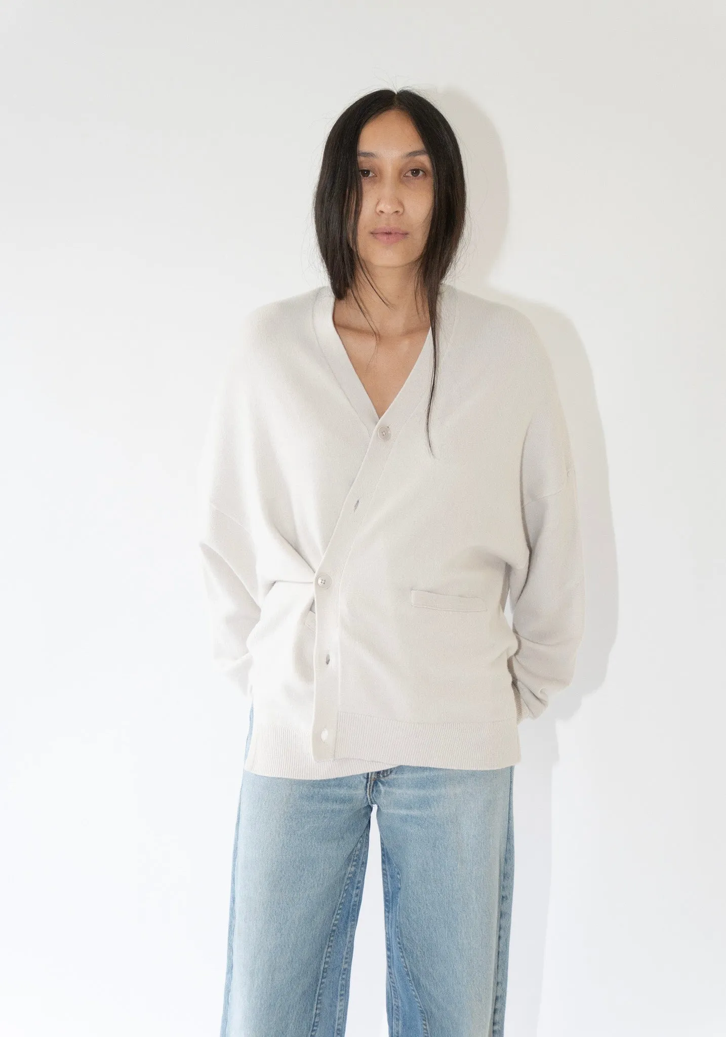 Cashmere Tokio Cardigan in Chalk