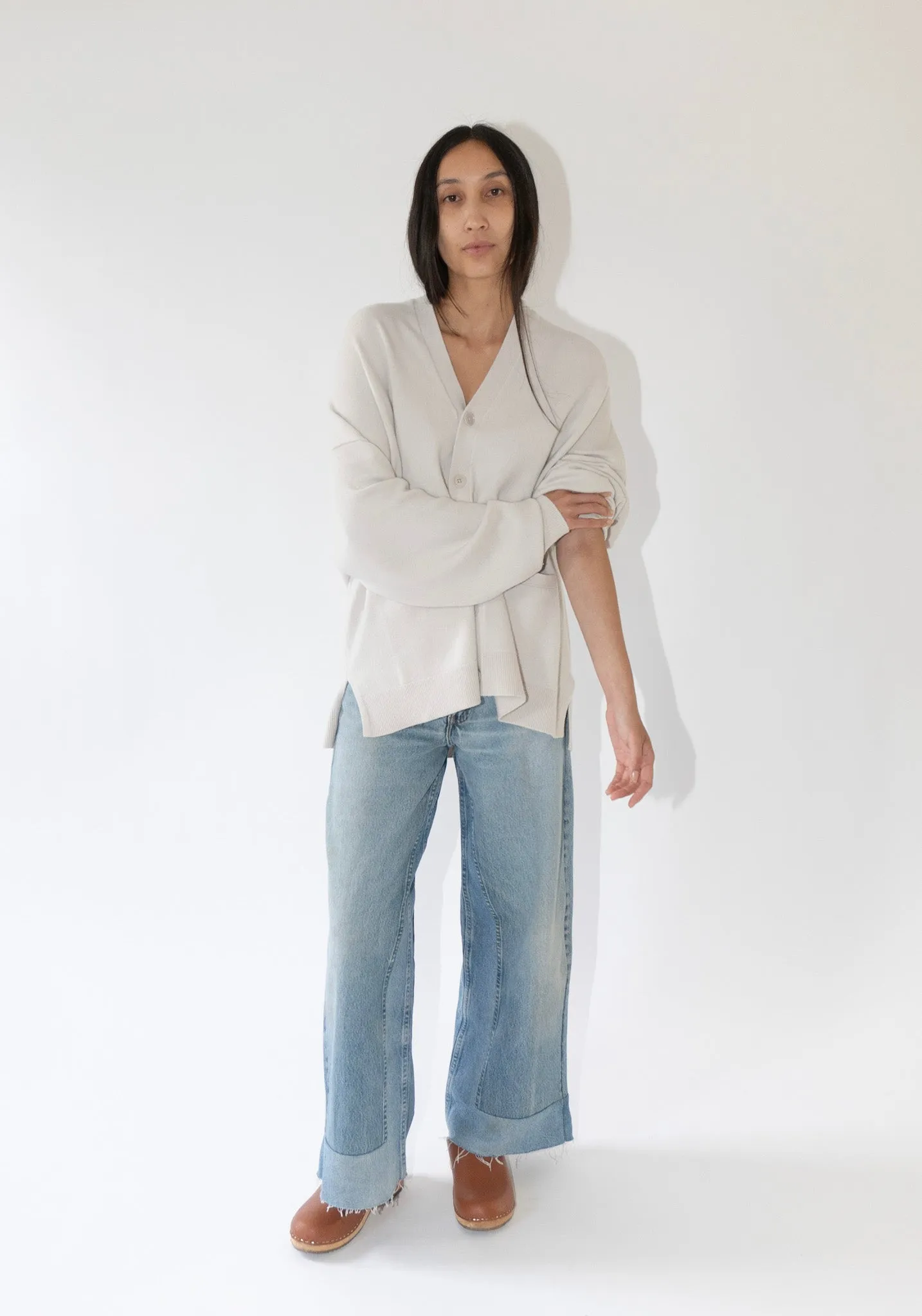 Cashmere Tokio Cardigan in Chalk
