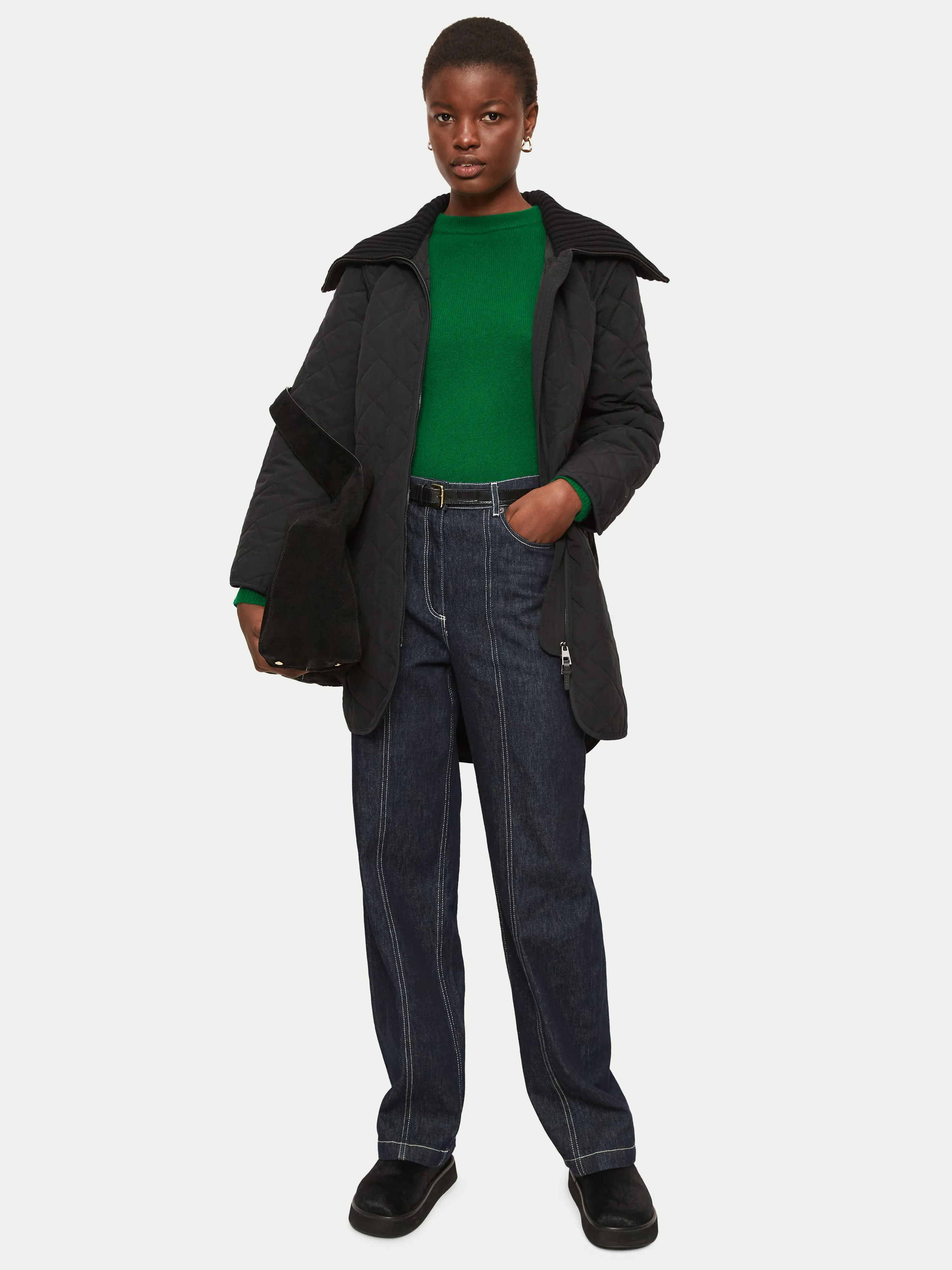 Cloud Cashmere Crew Jumper | Green