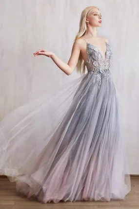 Cob Blue Evening Dress