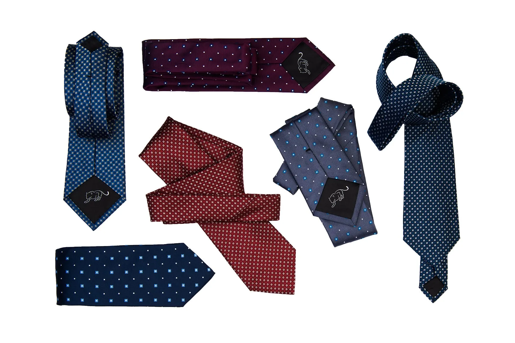 Dorchester Foulard Silk Tie, Burgundy Red / Silver